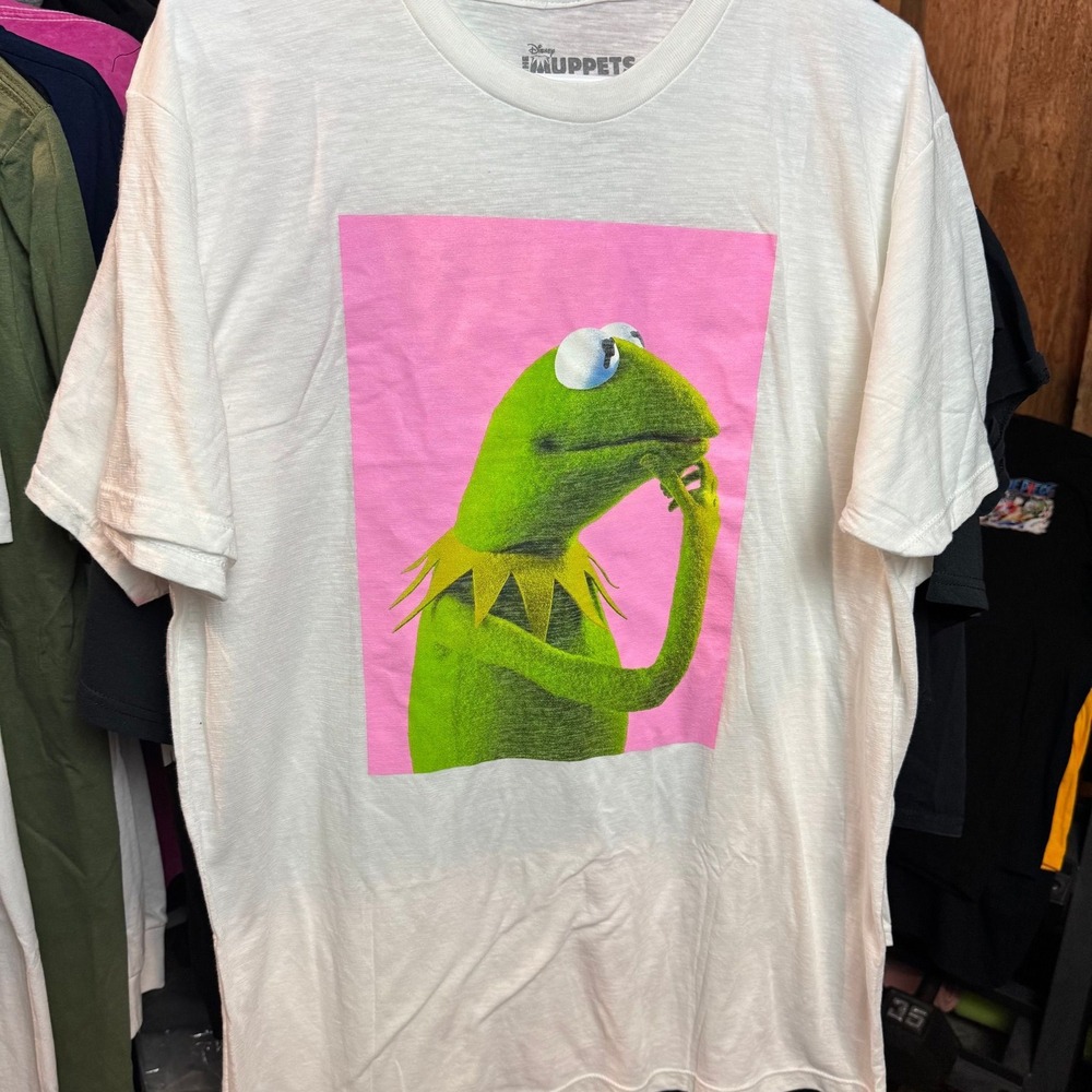 The Muppets - Kermit thinking white NWOT size Large